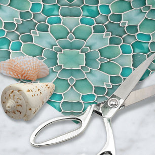Seaglass Mosaic Pattern Ocean Theme Craft Projects Tissue Paper