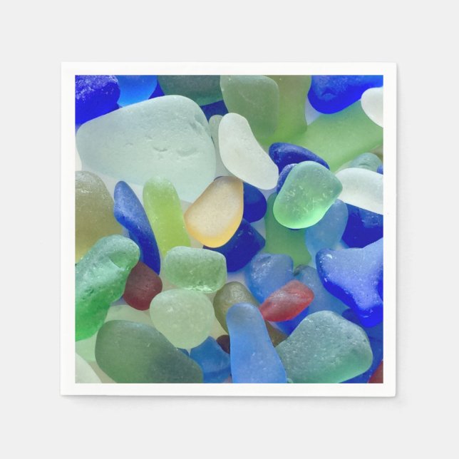 Seaglass paper napkins (Front)