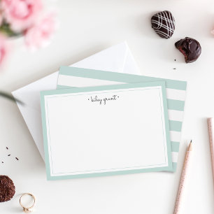 Seaglass Personalised Stationery Flat Note Card