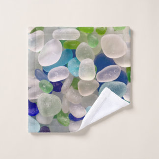 Seaglass photo washcloth wash cloth