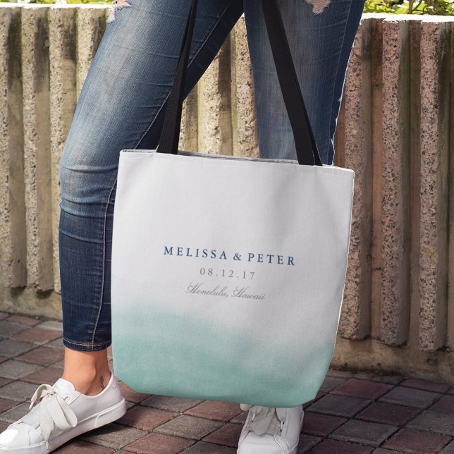 Seaglass Tides Destination Wedding Tote Bag (Creator Uploaded)