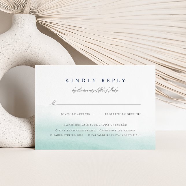 Seaglass Tides Meal Choice RSVP Card (Creator Uploaded)