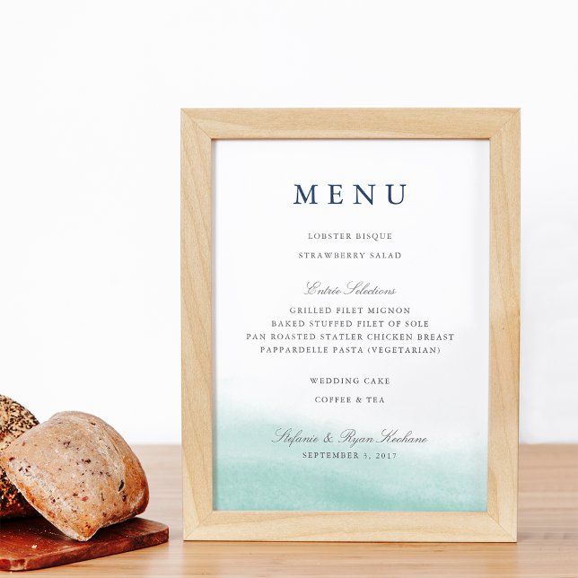 Seaglass Tides Wedding Menu Sign (Creator Uploaded)