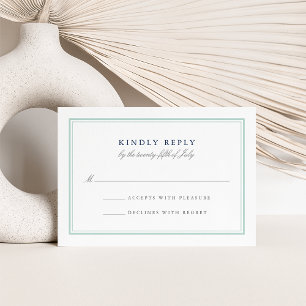 Seaglass Tides Wedding RSVP Card