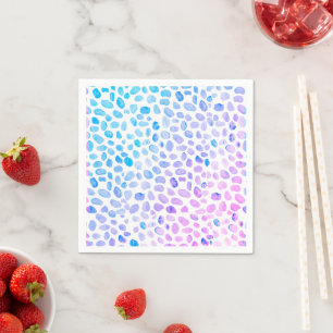 Seaglass Watercolor Painting Beach Napkin