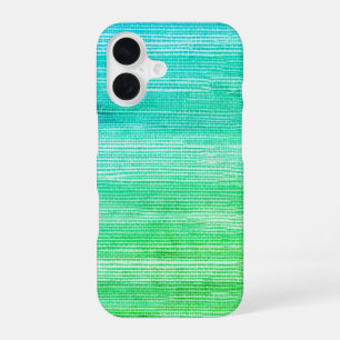 Seagrass Abstract Watercolor Ombre Neon iPhone 16 Case