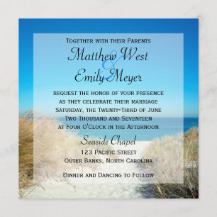 Seagrass Beach Wedding Invitations