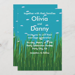 Seagrass Meadow Underwater Seaside Beach Wedding Invitation