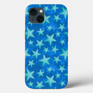 Seagreen Navy Starfish Summer Beach Nautical iPhone 13 Case