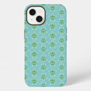 Seagreen Tribal Green Sea Turtles iPhone 13 Case