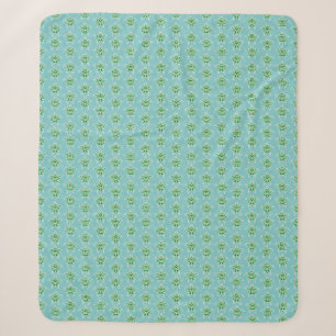 Seagreen Tribal Green Sea Turtles Sherpa Blanket
