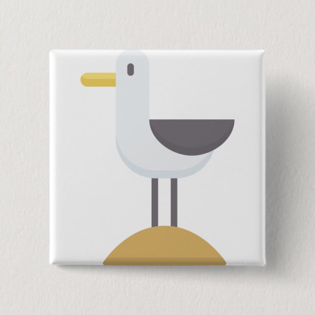 seagull 15 cm square badge (Front)
