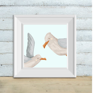 Seagull Adventures - Kids Coastal Art Print