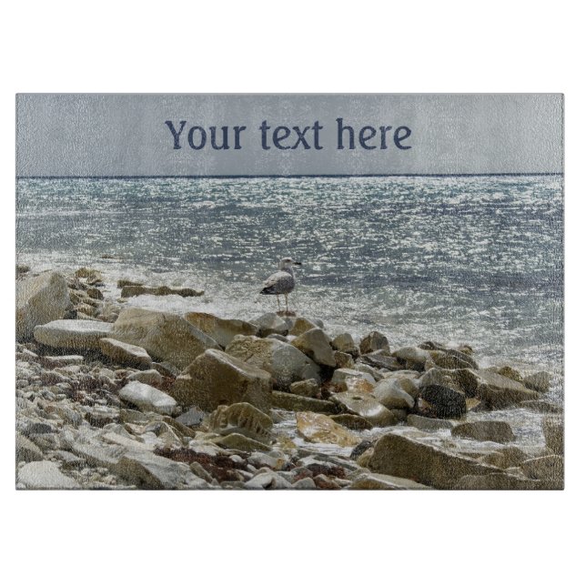 Seagull and sea cutting board (Front)