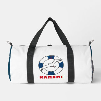 Seagull and Swim Ring Navy Blue Duffle Bag