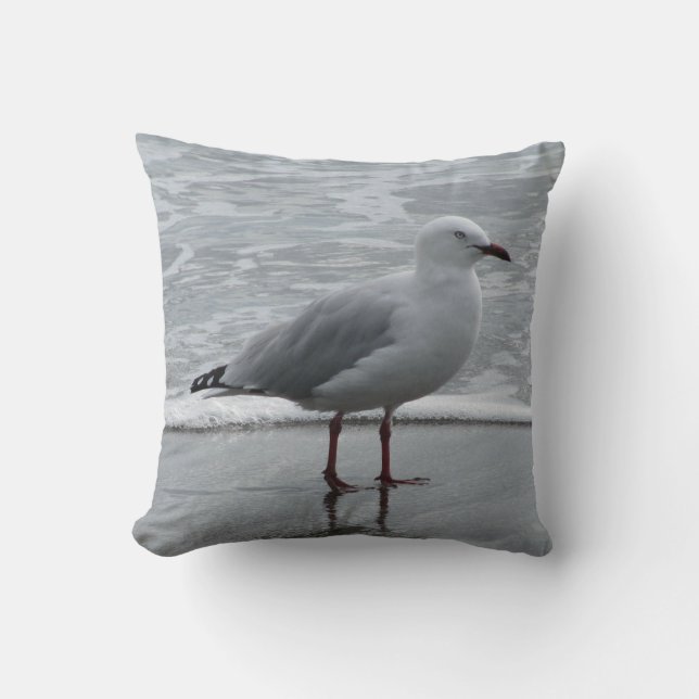Seagull at Waters Edge Cushion (Front)