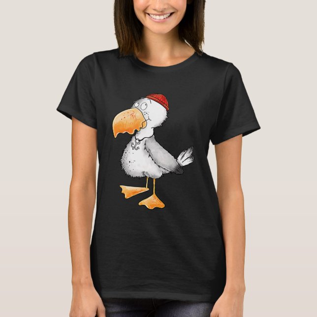 Seagull Bird As a Seaman For Seagull T-Shirt (Front)