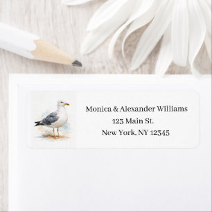 Seagull Bird Ocean Coast Beach Return Address