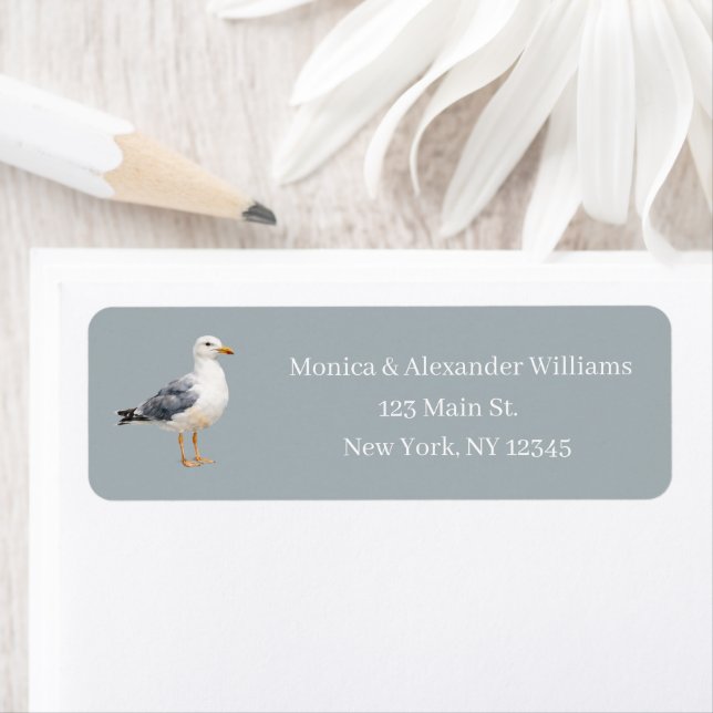 Seagull Bird Ocean Coast Beach Return Address (Insitu)
