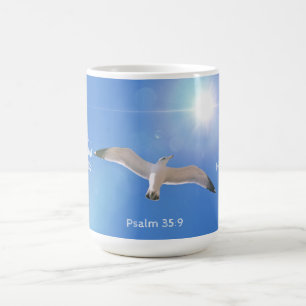Seagull Bird Psalm Bible Verse Beach Mug Cup