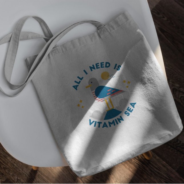 Seagull Bird Quote Tote Bag   (Creator Uploaded)