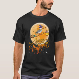 Seagull Bird Ride Witch Shotgun Vintage Seagull Ha T-Shirt