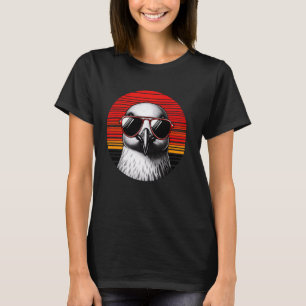 Seagull Bird Sunglasses Sunset Retro Style Vintage T-Shirt