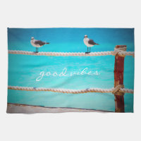 Seagull Birds Turquoise Ocean Photo Good Vibes