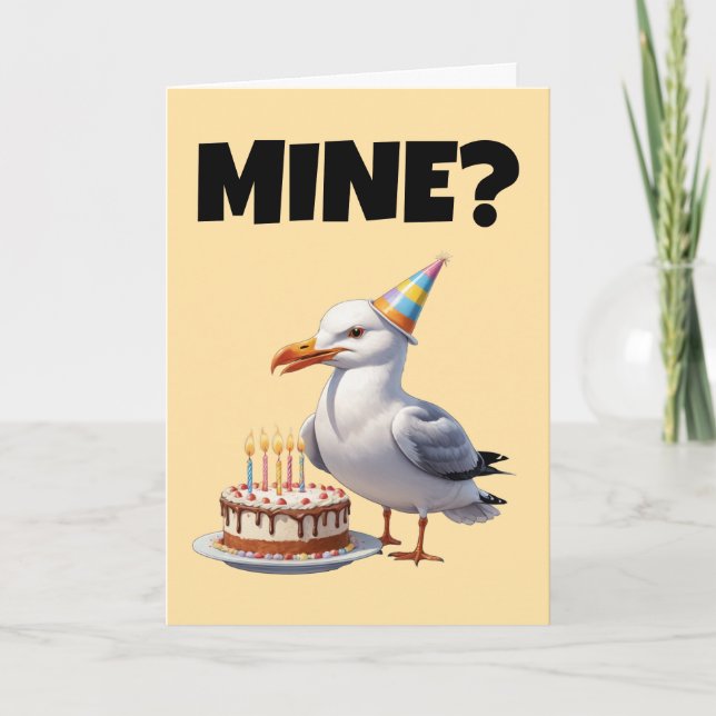 Seagull Birthday Bash – Cake, Chaos & Fun! Invitation (Front)