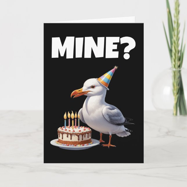 Seagull Birthday Bash – Cake, Chaos & Fun! Invitation (Front)