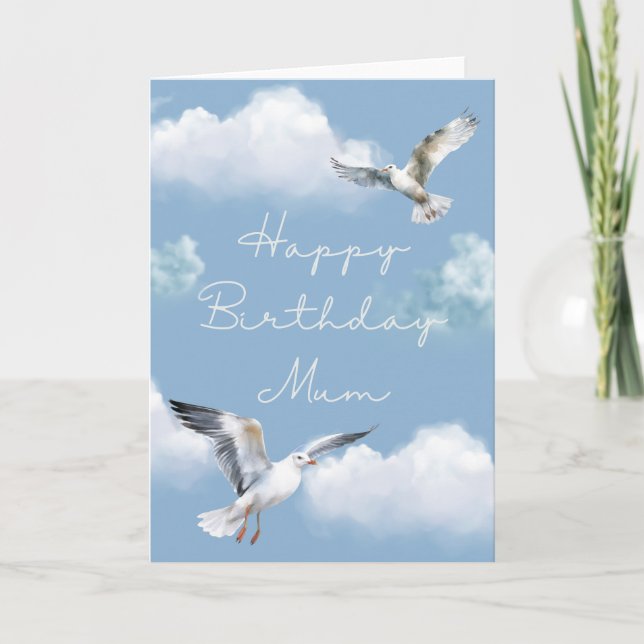 Seagull Birthday Card for Mum  (Front)