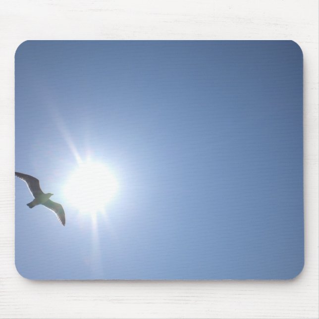 Seagull blue sky mouse mat (Front)