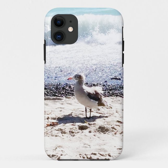 seagull by the ocean on the beach picture Case-Mate iPhone case (Back)
