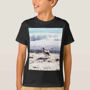 seagull by the ocean on the beach picture T-Shirt