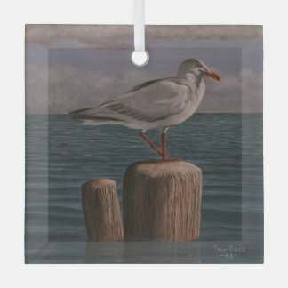 Seagull by Tom Rock Glass Tree Decoration