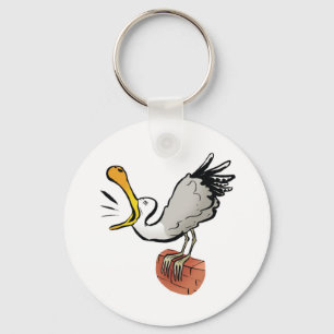 Seagull chatting key ring
