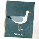 Seagull Coastal Bird Personalised Planner<br><div class="desc">A cheeky seagull standing by the ocean. Perfect for those who love coastal birds. Change the name to personalise.  Original art by Nic Squirrell.</div>