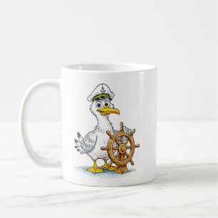 Seagull Comic Ship Captain Coffee Mug