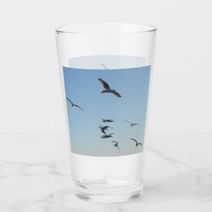 Seagull Customisable Coastal Bird Flight Ocean Glass