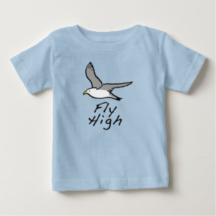 Seagull Design. Flying Bird. Seagull in Flight Baby T-Shirt