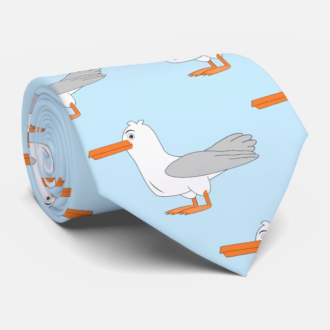 Seagull Design Tie (Rolled)