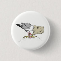 Seagull Fail Button | Funny Bird Illustration