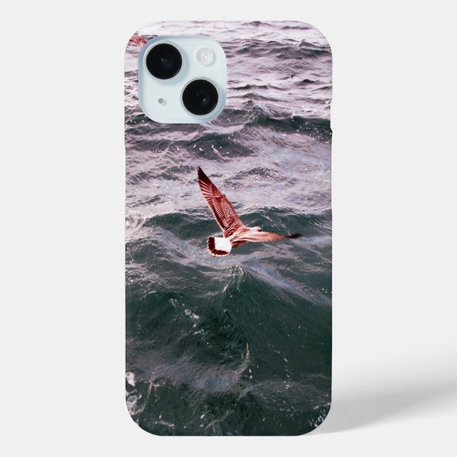 SEAGULL FLYING OVER THE WAVES Case-Mate iPhone CASE (Back)