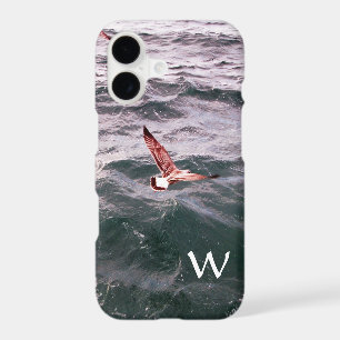 SEAGULL FLYING OVER THE WAVES MONOGRAM