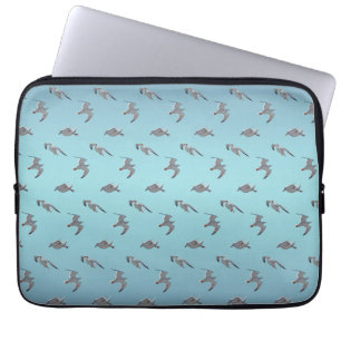 Seagull Frenzy Laptop Sleeve (Sky Blue Mix)