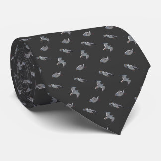 Seagull Frenzy Tie (Dark Gray)