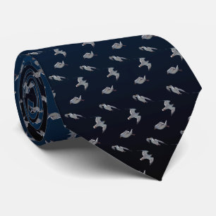 Seagull Frenzy Tie (Dark/Light Blue)