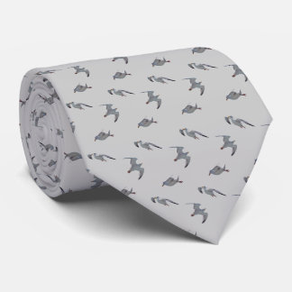 Seagull Frenzy Tie (Light Grey)