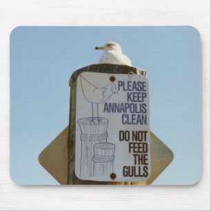 Seagull Goes Hungry Mouse Mat