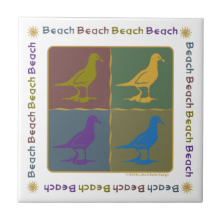 Seagull Graphic Pop Art Style Tile